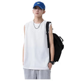 Riolio  Fashion Cotton Vest Men Summer Sleeveless Undershirt Youth Fitness Running Wear