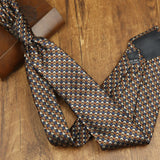 Riolio  New Trendy Mens Brown Green Navy Neckties 8cm Luxury Dots Floral Neck Ties Adult College Student Animal Printed Tie Cravat