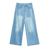 Riolio New Men's Baggy Straight Leg Wide Leg Jeans Male Fashion Vintage Wash Casual Denim Pants Youth Popular Brand Streetwear Trousers