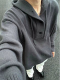 Riolio  New Autumn Winter Sweaters for Men Loose Trendy Brand Hooded Pullover Sweaters