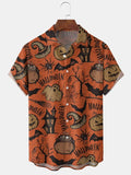 Riolio Hot Sale Men's shirt 3D Print Cool Halloween Party Hip Hop Hawaiian Summer Beach Short Sleeve Oversize Men's clothing Club Wear