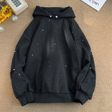 Riolio Full Star Mens Hoodie Harajuku Galaxy Hooded Sweatshirt Casual Shiny Hoodies High Street Hoodies Male Clothing Streetwear