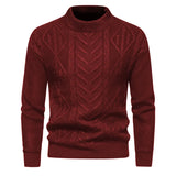 Riolio 5 Styles Autumn and Winter New Men's Sweaters Warm and Skin-friendly Elastic Sweaters Pullover Knit Sweater