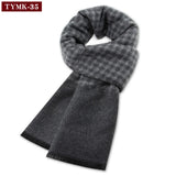 Riolio  Luxury Scarf Man Winter Warm Wool Scarf For Men Cashmere Scarves Casual Plaid Male Long Pashmina Outdoor Shawls Man Muffler Gift
