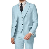 Riolio  Men's Blazer Vest and Pant Set, Notched Lapel, Wedding Banquet, Evening Party, Male Suit, Elegant Tuxedo, 3 Piece