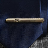 Riolio  New Men's 5cm Metal Gold Slim Tie Bar Wedding Party Business Accessory Stainless Steel Material Tie Clip Clamp Irregular Design