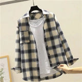 Riolio  Long Sleeve Shirts And Blouses For Men Plaid Elegant Cotton Luxury Man Tops Social Korean Style New In Hipster Spring Clothing