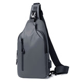 Riolio Casual Waterproof Men's Chest Bag Business Shoulder Bag Messenger Bag Nylon USB Charging Waist Bag Outdoor Sports Shoulder Bag