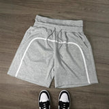 Riolio  Ice Silk Knitted Short Sleeve Men's Summer Trendy Brand High-End Hollow Knitted T-Shirt Textured Wave Pattern Body Shirt Top