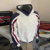 Riolio  New American Retro Men's Hooded Sweatshirt Casual Harajuku Navy Patchwork Long Sleeve Pullover Autumn High Quality Hoodies M-3XL