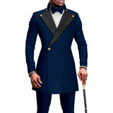 Riolio  2 Pieces Men's Business Suits Regular Fit Notch Lapel Prom Tuxedos for Wedding (Blazer+Pants) Pantalones Hombre Men Clothing