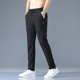 Riolio New Men's Casual Long Pants Slim Pencil Pants Straight Breathable Trousers Male Fashion Stretch Khaki Jogging Streetwear men