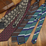 Riolio  New Trendy Mens Brown Green Navy Neckties 8cm Luxury Dots Floral Neck Ties Adult College Student Animal Printed Tie Cravat