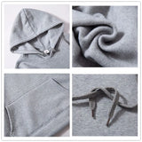 Riolio Men's and Women's Solid Color Pocket Hoodies Sports Fitness Sweatshirts Fashionable Casual Pullovers Multi Color