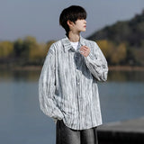 Riolio Long Sleeve Shirts Striped Spring outdoor Fashing New Breathable Hiking Work Shirt Casual Button Down Shirt with Pocket