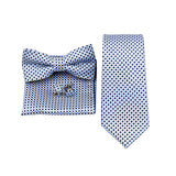 Riolio  Business Men Tie Set With Bowtie Pocket Square Cufflinks Necktie Suit Set Paisley Dot Floral Style New Fashion Classic Bow Tie