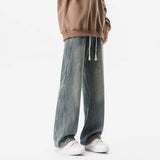 Riolio  Men Vintage Straight Wide Leg Jeans Retro Loose Casual Denim Trousers Man Women Streetwear Jeans Pants Neutral Baggy Jeans