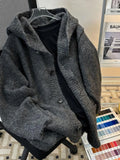 Riolio Cleanfit Men's Open Cardigan Jaet Loose Lazy Sle Knitted Sweater with Hood Autumn Winter Trendy Brand Casual Outerwear