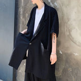 Riolio  Mens Dark Loose Casual Windbreaker Summer Streetwear Fashion Youth Trend Temperament Medium Long Jacket Men'S Clothing New