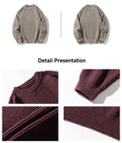 Riolio  Autumn Winter Men's O-Neck Warm Sweater Casual Men Cashmere Cargo Knitted Pullover Men Classic Loose Knitwear Sweaters Clothing