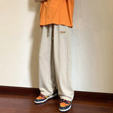 Riolio  Simplicity Solid Color Sagging Sensation Trousers Men Spring Thin Style Loose Straight Cylinder Wide Leg Pants Casual Trousers