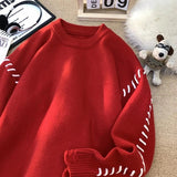 Riolio Half Zip High Neck Pullover Sweater Winter New Standing Knit Sweater Men Pullover Classic Solid Colour Couple Knit Sweater