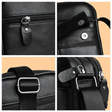 Riolio  New Trendy Men's Premium Genuine Leather Messenger Bag Stylish Minimalist Small Crossbody Bags Daily Commute Shoulder Bag