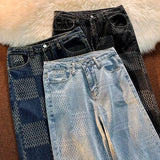 Riolio Spring Autumn Vintage Loose Casual Fashion Straight Jeans Hombre Hip Hop Harajuku Y2K Denim Pants Male Streetwear Trousers Men