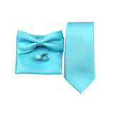 Riolio  Business Men Tie Set With Bowtie Pocket Square Cufflinks Necktie Suit Set Paisley Dot Floral Style New Fashion Classic Bow Tie