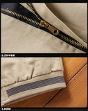 Riolio Autumn And Winter New Men's Fashion Aviator Jacket Fleece Thickened Warm Baseball Jacket Solid Color Zipper Large Size Top M-5XL