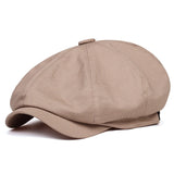 Riolio Mens Retro Newsboy Caps Stitching Berets Cap Autumn Winter Vintage Painter Octagonal Hats Gorras