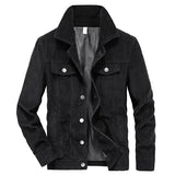 Riolio Wellsome Men's Streetwear Motorcycle Corduroy Coats Winter Bomber Jackets Men's Windbreaker Multi-pocket Cotton Cargo Parkas