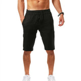 Riolio  Oversized Casual Soild Shorts Men Summer Cotton Linen Shorts Man Breathable Sport Beach Shorts Gym Basketball Shorts Men Clothes