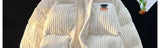 Riolio  American winter new men and women trendy personalized striped corduroy jacket for couples loose retro thick casual top harajuku