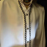 Riolio  Mens Summer Shirt Chain Cuff Lace Casual Shirt Fashion Nightclub Ballroom Youth Breathable Long-Sleeve Top Men'S Clothing
