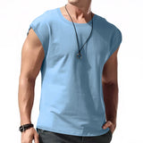 Riolio Men's Wear New Sleeveless T-shirt Men's Summer Leisure Sports Loose fitting Men's Short  vest sir