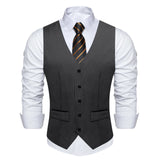 Riolio Khaki Solid Rayon Polyester Men Suit Vest Wedding Party Formal Black Blue Red Blazer Waistcoat