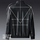 Riolio Plus Size 7XL 8XL PU Jacket Men Leather Coat Cargo Jacket Casual Motorcycle Biker Coat Solid Color Leather Jackets Male Big Size