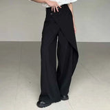 Riolio  Mens Spring Pants Double Layer Irregular Side Button Trousers Streetwear Trendy Personalized Casual Trousers Men'S Clothing