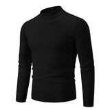 Riolio winter fits men New Autumn Winter Designer Fashion Half Turtleneck Knitted Sweater High Quality Mens Casual Solid Color Warm Women Sweaters