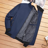 Riolio Winter New Men's Bomber Zipper Jacket Male Casual Streetwear Hip Hop Slim Fit Pilot Coat Men Clothing Plus Size 5XL