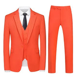 Riolio  M-6XL Double Vent Mens Suit ( Blazer+Vest+Pants) Solid Color Formal Office Business Suit Three-piece Groom's Wedding Dress Party
