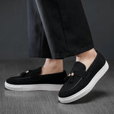 Riolio  Luxury Dress Shoes for Men Comfy Brand Gentleman Tasseled Loafers Outdoor Shoes Leisure Walk Male Moccasins Suede Leather Man