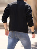 Riolio Men Streetwear Fashion Slim Denim Jacket High quality Male Simple solid Casual Jacket Coat