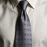 Riolio  New Luxury Silk Neckties Plaid Diamond Pattern Neck Ties For Men 10CM Casual Gray Green Soft Tie Groom Wedding Accessories