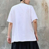 Riolio  XS-4XL Mens T-Shirt Irregular Dark Style Cotton T-Shirt Summer Streetwear Y2k Fashion Campus Trend Top Men'S Clothing New
