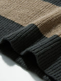 Riolio  New Loose Bottoming Sweater Casual Versatile Striped Pullover Men's Round Neck Sweater