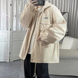Riolio Autumn Corduroy Cargo Jacket For Men Y2K Vintage Embroidered Button Jacket New Casual Baggy Ropa Hombre Blouse Coats