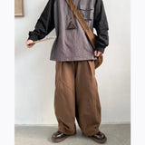 Riolio Japanese Oversize Pant Men Women Spring Autumn Casual Wide-leg Trousers Vintage Simple Straight-leg Baggy Pant Harajuku Unisex