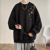 Riolio  Men's Streetwear Embroidered Sweatshirt High Quality Hoodie Luxury Brand Unisex Pullover Men Clothing Red/Black/Apricot